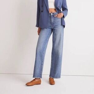 Madewell The Perfect Vintage Wide-Leg Jean Heathcote Wash NN175 Blue Womens 26W